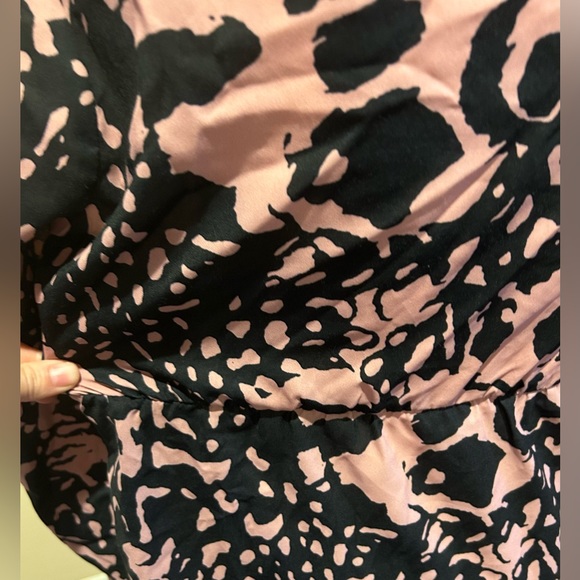 MISSGUIDED Maternity Pink Black Floral Lace Print Longsleeve Wrap Dress 6 - Picture 8 of 11